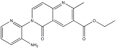 6-(3-Amino-2-pyridyl)-2-methyl-5-oxo-5,6-dihydro-1,6-naphthyridine-3-carboxylic acid ethyl ester 구조식 이미지