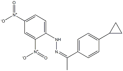 4'-Cyclopropylacetophenone 2,4-dinitrophenyl hydrazone 구조식 이미지