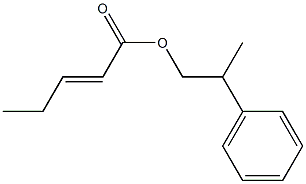 2-Pentenoic acid 2-phenylpropyl ester Structure