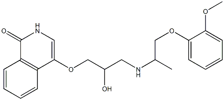 4-[2-Hydroxy-3-[2-(2-methoxyphenoxy)-1-methylethylamino]propoxy]-1(2H)-isoquinolinone Structure