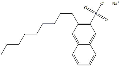 3-Nonyl-2-naphthalenesulfonic acid sodium salt Structure