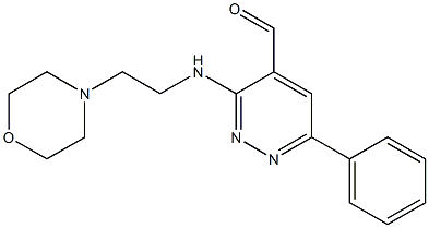 3-(2-Morpholinoethylamino)-6-phenylpyridazine-4-carbaldehyde 구조식 이미지