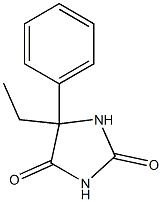 dl-5-Ethyl-5-phenylhydantoin 구조식 이미지