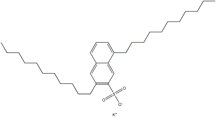 3,8-Diundecyl-2-naphthalenesulfonic acid potassium salt Structure
