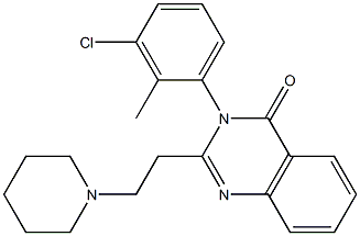 3-(3-Chloro-2-methylphenyl)-2-(2-piperidinoethyl)quinazolin-4(3H)-one Structure