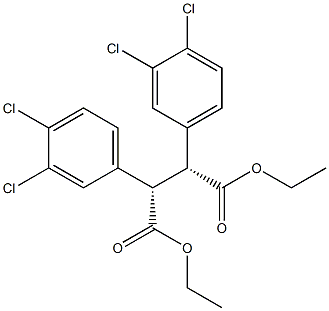 (2R,3S)-2,3-Bis(3,4-dichlorophenyl)succinic acid diethyl ester Structure