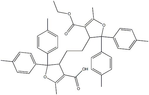 3,3'-(Ethylene)bis[2,3-dihydro-5-methyl-2,2-bis(4-methylphenyl)furan-4-carboxylic acid ethyl] ester Structure