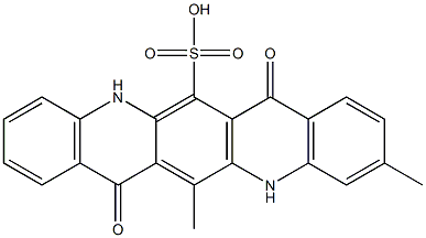 5,7,12,14-Tetrahydro-10,13-dimethyl-7,14-dioxoquino[2,3-b]acridine-6-sulfonic acid 구조식 이미지