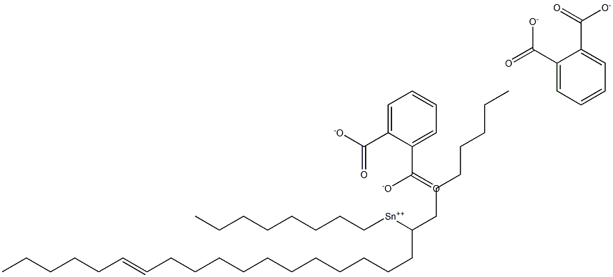Bis[phthalic acid 1-(12-octadecenyl)]dioctyltin(IV) salt Structure