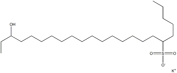 21-Hydroxytricosane-6-sulfonic acid potassium salt 구조식 이미지