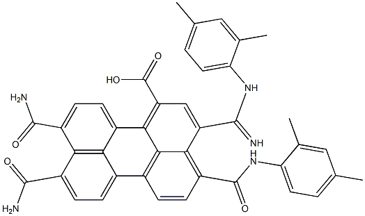 N,N'-Bis(xylenyl)-3,4,9,10-perylenetetracarboxylic acid imide 구조식 이미지