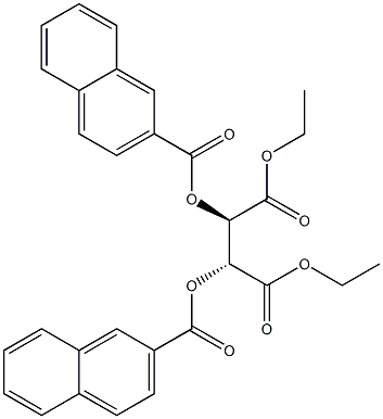(2R,3R)-2,3-Bis[[(naphthalen-2-yl)carbonyl]oxy]succinic acid diethyl ester Structure