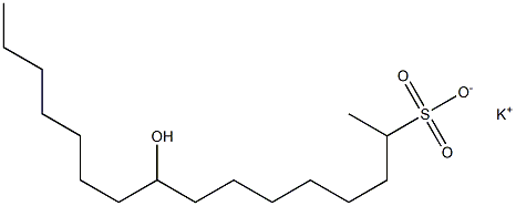 9-Hydroxyhexadecane-2-sulfonic acid potassium salt Structure