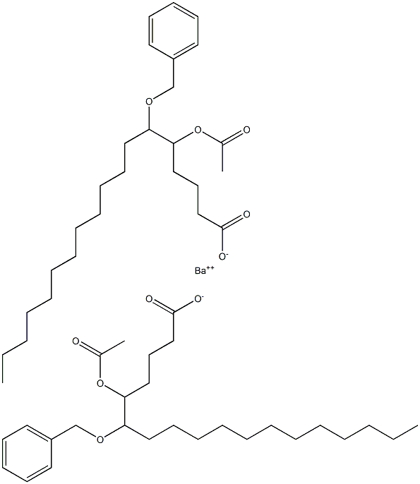 Bis(6-benzyloxy-5-acetyloxystearic acid)barium salt Structure