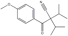 2-Isopropyl-2-(4-methoxybenzoyl)-3-methylbutanenitrile Structure