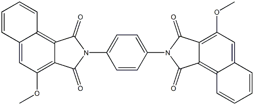 3,3'-Dimethoxy-[N,N'-(1,4-phenylene)bisnaphthalimide] 구조식 이미지