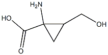 1-Amino-2-hydroxymethylcyclopropanecarboxylic acid Structure