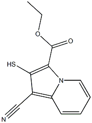 1-Cyano-2-mercaptoindolizine-3-carboxylic acid ethyl ester 구조식 이미지