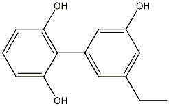 5'-Ethyl-1,1'-biphenyl-2,3',6-triol 구조식 이미지