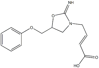 4-[5-(Phenoxymethyl)-2-iminooxazolidin-3-yl]-2-butenoic acid Structure