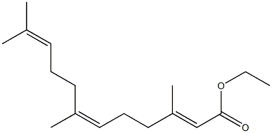 (6Z)-3,7,11-Trimethyl-2,6,10-dodecatrienoic acid ethyl ester 구조식 이미지