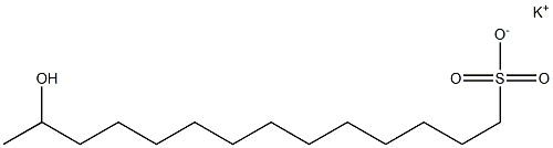 13-Hydroxytetradecane-1-sulfonic acid potassium salt Structure