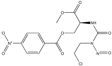 O-(4-Nitrobenzoyl)-N-[(2-chloroethyl)nitrosocarbamoyl]-L-serine methyl ester Structure