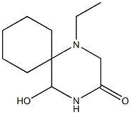 1-Ethyl-5-hydroxy-1,4-diazaspiro[5.5]undecan-3-one 구조식 이미지