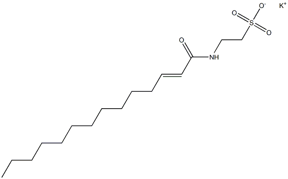 N-(2-Tetradecenoyl)taurine potassium salt 구조식 이미지