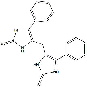 4,4'-Methylenebis(5-phenyl-4-imidazoline-2-thione) 구조식 이미지