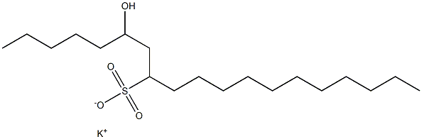 6-Hydroxynonadecane-8-sulfonic acid potassium salt Structure