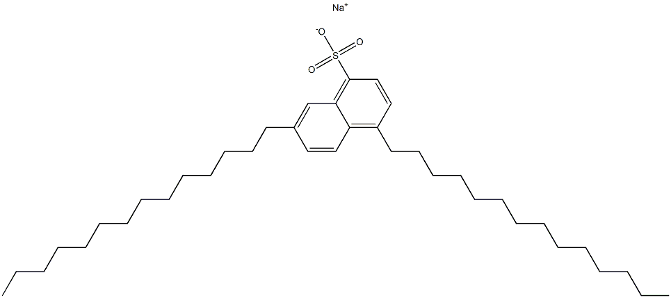 4,7-Ditetradecyl-1-naphthalenesulfonic acid sodium salt Structure