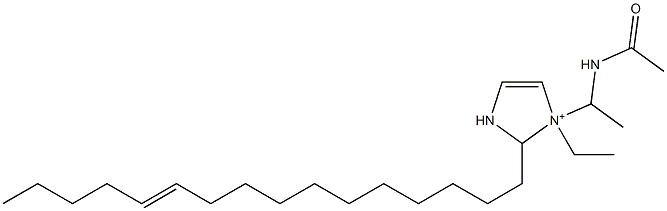 1-[1-(Acetylamino)ethyl]-1-ethyl-2-(11-hexadecenyl)-4-imidazoline-1-ium 구조식 이미지