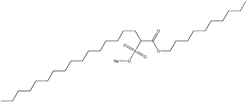 2-(Sodiosulfo)octadecanoic acid decyl ester 구조식 이미지