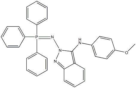 3-(4-Methoxyphenylamino)-2-[triphenylphosphoranylideneamino]-2H-indazole 구조식 이미지