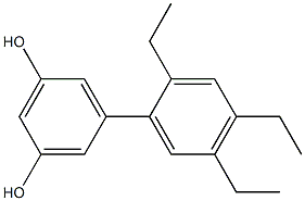 5-(2,4,5-Triethylphenyl)benzene-1,3-diol Structure