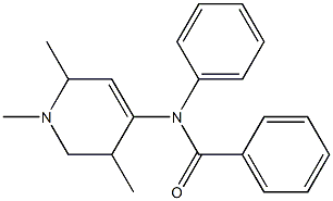 1,2,5-Trimethyl-1,2,5,6-tetrahydro-4-[phenyl(benzoyl)amino]pyridine Structure