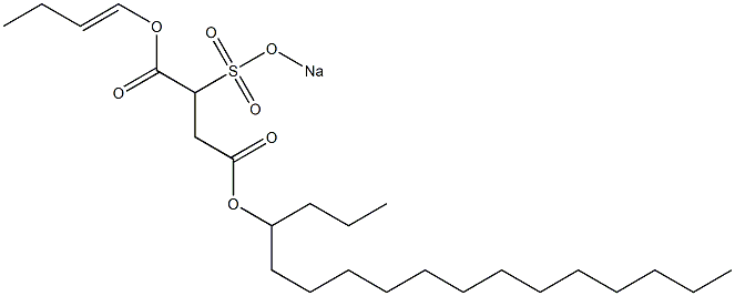2-(Sodiosulfo)succinic acid 4-heptadecyl 1-(1-butenyl) ester Structure