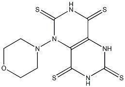 2,4,6,8-Tetrakisthiomorpholinopyrimido[5,4-d]pyrimidine Structure