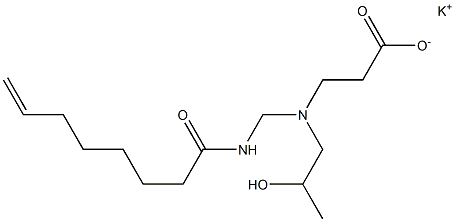 3-[N-(2-Hydroxypropyl)-N-(7-octenoylaminomethyl)amino]propionic acid potassium salt 구조식 이미지