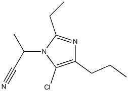 5-Chloro-1-(1-cyanoethyl)-2-ethyl-4-propyl-1H-imidazole 구조식 이미지