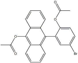 9-Acetyloxy-10-(2-acetyloxy-5-bromophenyl)anthracene Structure
