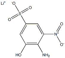 4-Amino-5-hydroxy-3-nitrobenzenesulfonic acid lithium salt 구조식 이미지