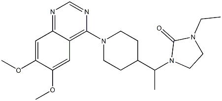 1-[1-[1-(6,7-Dimethoxyquinazolin-4-yl)piperidin-4-yl]ethyl]-3-ethylimidazolidin-2-one 구조식 이미지