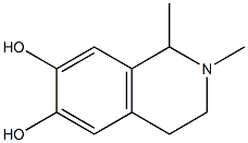 1,2-Dimethyl-1,2,3,4-tetrahydroisoquinoline-6,7-diol 구조식 이미지