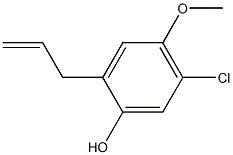 4-Methoxy-5-chloro-2-(2-propenyl)phenol 구조식 이미지