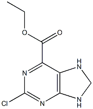 2-Chloro-8,9-dihydro-7H-purine-6-carboxylic acid ethyl ester 구조식 이미지