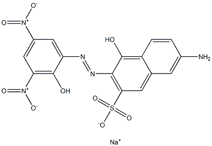 7-Amino-4-hydroxy-3-(2-hydroxy-3,5-dinitrophenylazo)-2-naphthalenesulfonic acid sodium salt 구조식 이미지