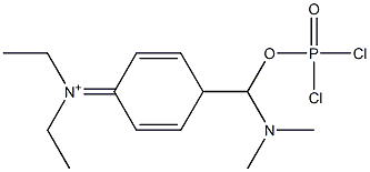 Diethyl[4-[(dimethylamino)(dichlorophosphinyloxy)methyl]-2,5-cyclohexadien-1-ylidene]aminium Structure