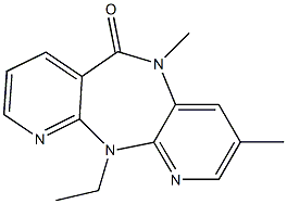 3,5-Dimethyl-11-ethyl-5,11-dihydro-6H-dipyrido[3,2-b:2',3'-e][1,4]diazepine-6-one 구조식 이미지